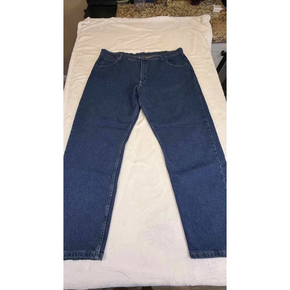 Wrangler Relaxed Fit Jeans Mens 42x30 Blue Denim Classic‎ Straight Leg